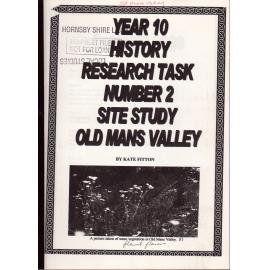 Old Mans Valley-Year 10 History ResearchTask