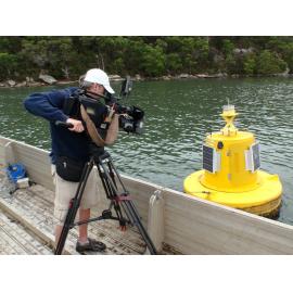 ABC Television Landline program film a segment about water quality at Berowra Creek