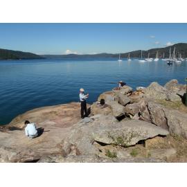 Fishing at Flat Rock Point, Hawkesbury River