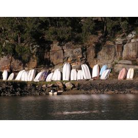 Storing dinghys at Parsley Bay, Hawkesbury River