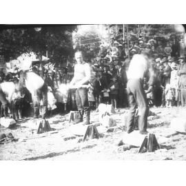 Wood Chopping competition held during Gala Week