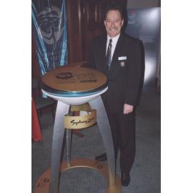 Robert Ball with the Hornsby Shire Council Olympic Cauldron