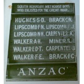  South Hornsby Methodist Boys who enlisted in the First World War