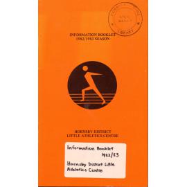 Sportsmen and Sportswomen Hornsby Shire Hornsby District Little Athletics Centre Booklet 1982 -1983