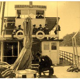 On board the General Gordon paddle steamer on the Hawkesbury River