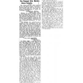 Published letter from the Chinese community expressing sadness at the death of Albert Gordon Pettet