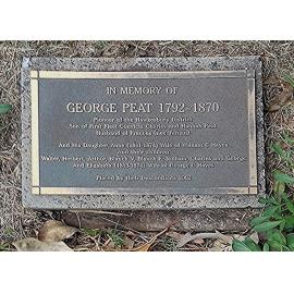 Memorial plaque for George Peat
