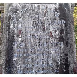 Headstone of Robert and Elizabeth Gallard