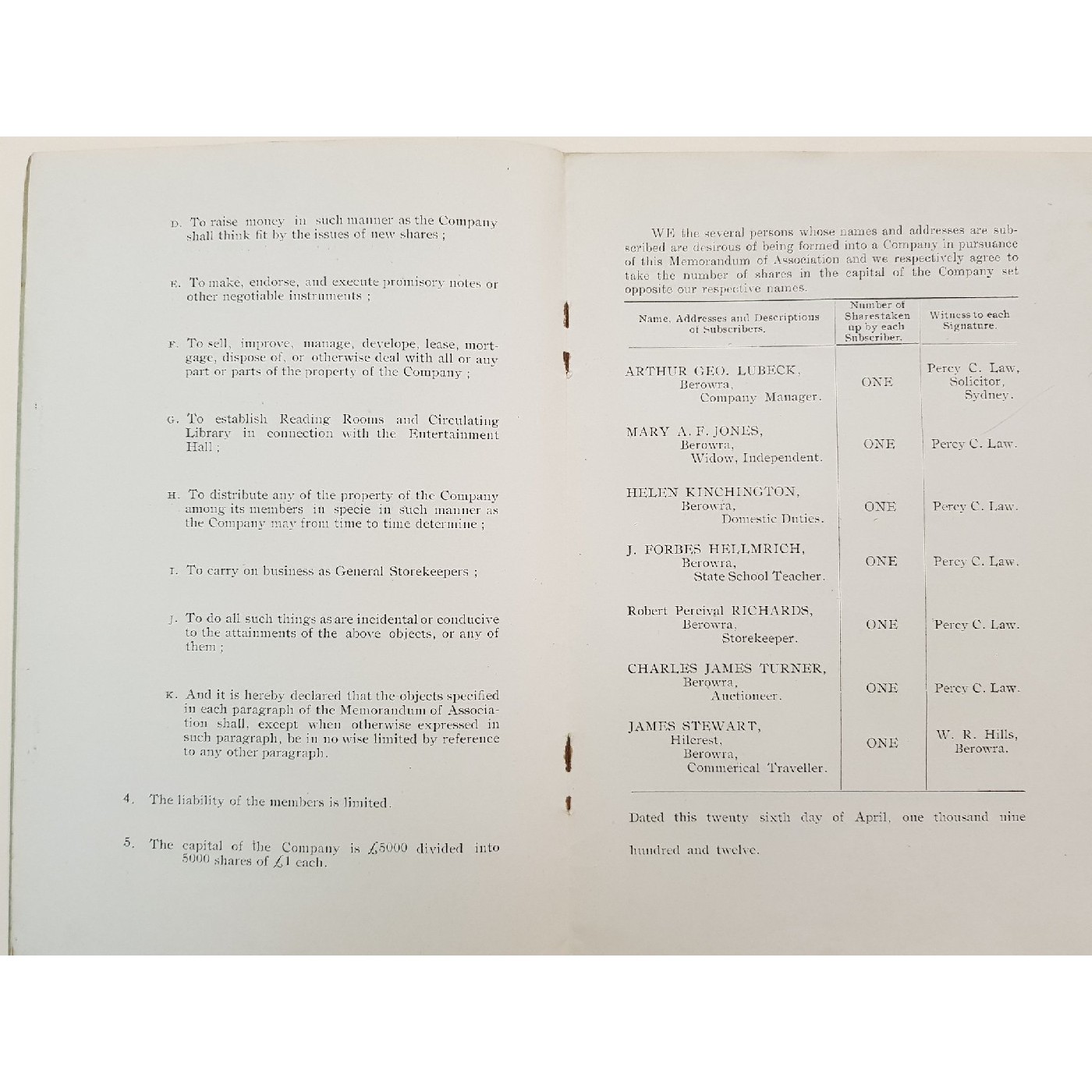 Berowra's first Public Hall - Built by the Community