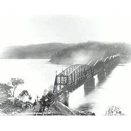Hawkesbury River railway bridge opening, 1889
