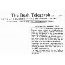 Sale of the Somerville Produce Store