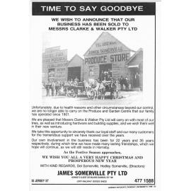 Sale of the Somerville Produce Store