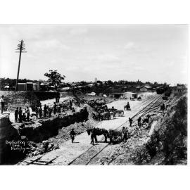 Duplicating the railway lines at Hornsby