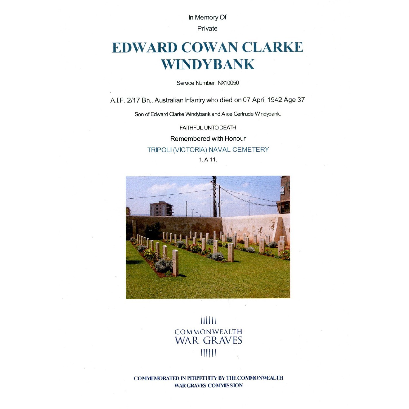 Edward Cowan Clarke Windybank
