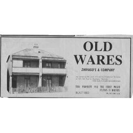 Zhivago's & Company advertisement