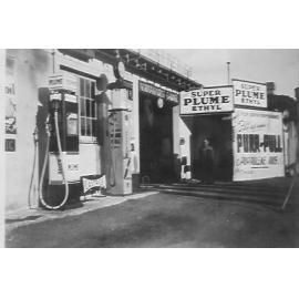 George Lovell in front of Normanhurst Garage