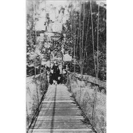 Enid Bowcock on the Suspension Bridge in Hornsby