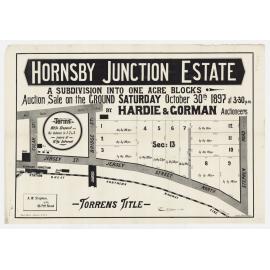 Hornsby Junction Estate 1897