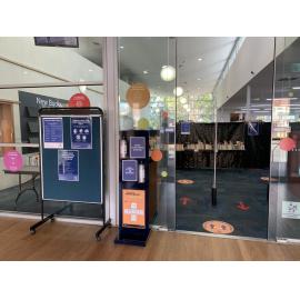 Pennant Hills Library entry during COVID-19 pandemic