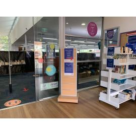 Pennant Hills Library entry during COVID-19 pandemic