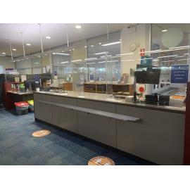 Pennant Hills Library front desk during Covid-19 pandemic