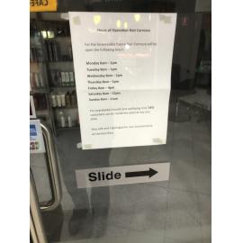 Signage at Westleigh during Covid-19 pandemic