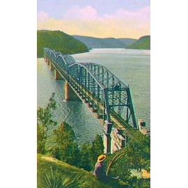 Hawkesbury River Railway Bridge [coloured postcard]