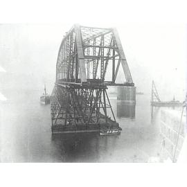 Hawkesbury River Railway Bridge under construction, c. 1888