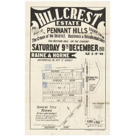 Hillcrest Estate 1911 - Pennant Hills
