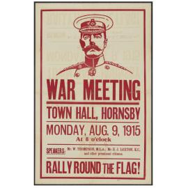War Meeting - Hornsby Town Hall (School of Arts) 1915