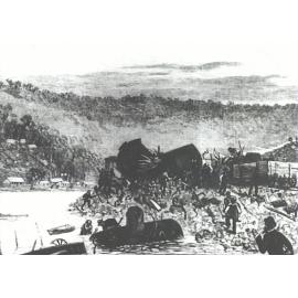 Railway accident at Peats Ferry, Hawkesbury River