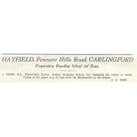 Hayfield Preparatory School for Boys, Carlingford