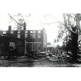 Hornsby Home Science Secondary School after the bushfire, 1957