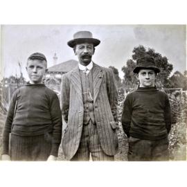 John and Arthur Wray with Norman Pyne