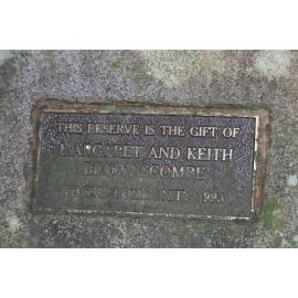 Tim Brownscombe Reserve Memorial Plaque