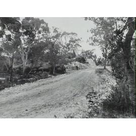 Ku-ring-gai Chase National Park, road-cutting down Bobbin Hill
