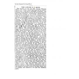 The late George Thomas Hunt