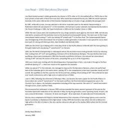 Lisa Read - Local Olympian