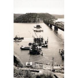 Hawkesbury River Bridge Pier Construction 1941