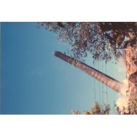 Thornleigh Brickworks, demolition of chimney 1980