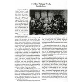Fowlers Pottery Works