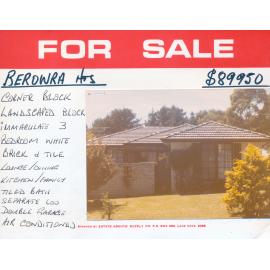 Real Estate Advertisement - Berowra