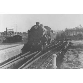 Steam train coming into Berowra Railway Station