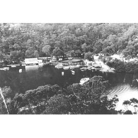Berowra Waters showing the ferry and Berowra Waters Boatshed