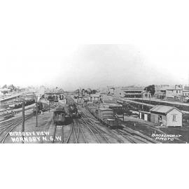 Bird's eye view of Hornsby Railway Station, c. 1915