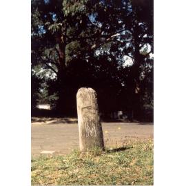 Milestone marker on the corner of Nelson Street and Pennant Hills Road, Thornleigh
