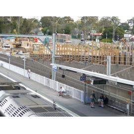Construction of the Berowra Railway Station commuter car park
