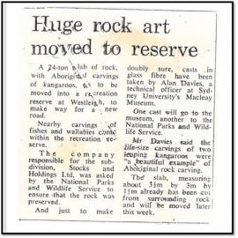 Aboriginal rock engraving - Wallabies