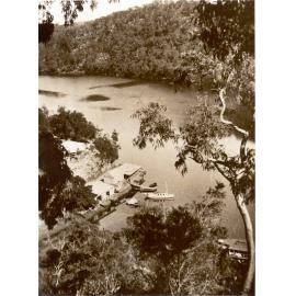 Berowra Waters showing the ferry and Berowra Waters Boatshed