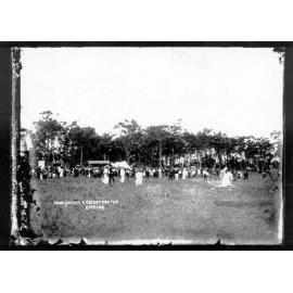 Fancy dress cricket match, Epping Oval, c. 1905